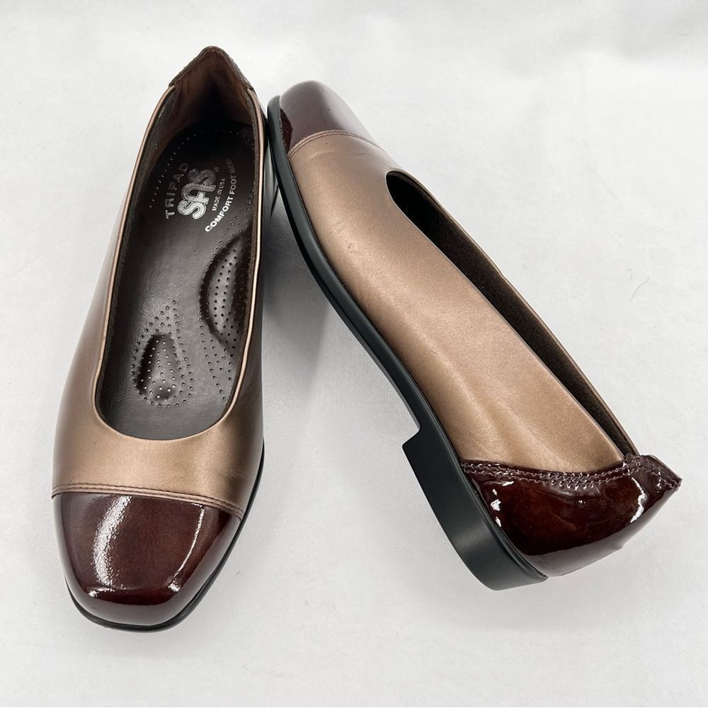 SAS Coco Ballet Flats Metallic Brown size 6M